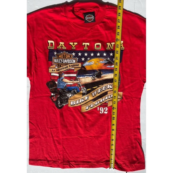 Harley Davidson T Shirt 1992 Daytona Bike Week Single Stitch USA Vintage Men’s L - Picture 3 of 8